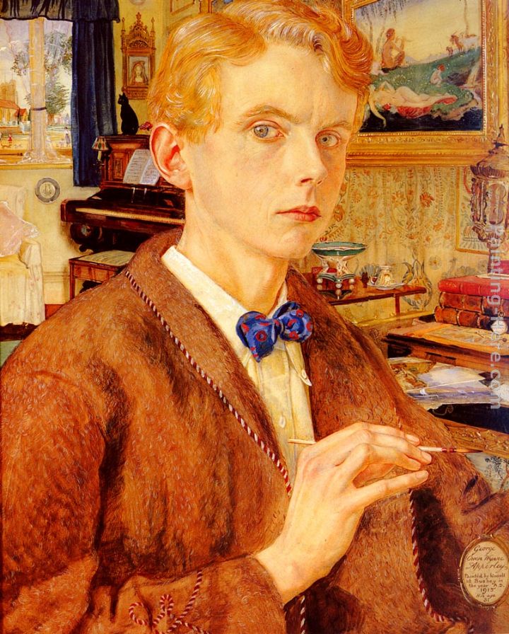 Portrait Of The Artist painting - George Owen Wynne Apperley Portrait Of The Artist art painting